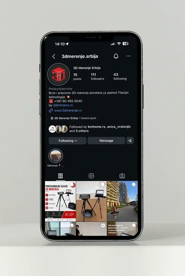 3D Merenje — Web Sajt, Print & Društvene Mreže